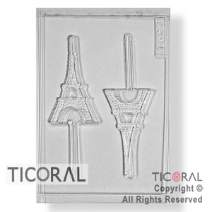 MOLDE A 1522 TORRE EIFFEL C/PALITO 175X135MM APROX TRANSPARENTE x 4